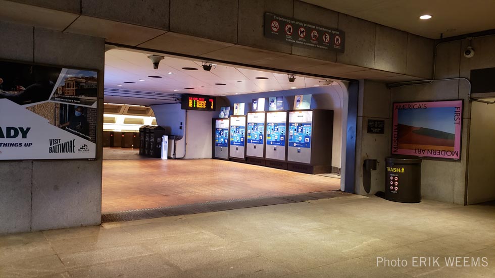 Metro Station undergrounud ticket machines Washington DC