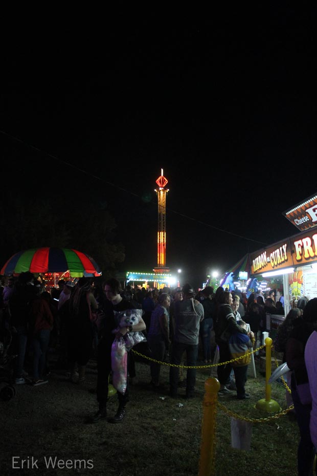 Midway County Fair at Night
