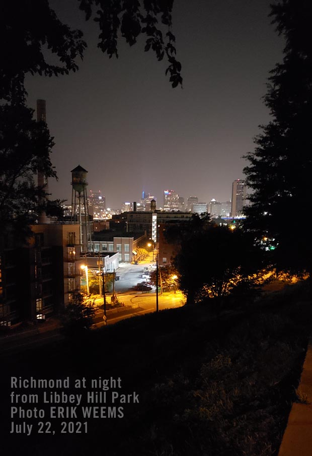 Richmond City Virginia at night