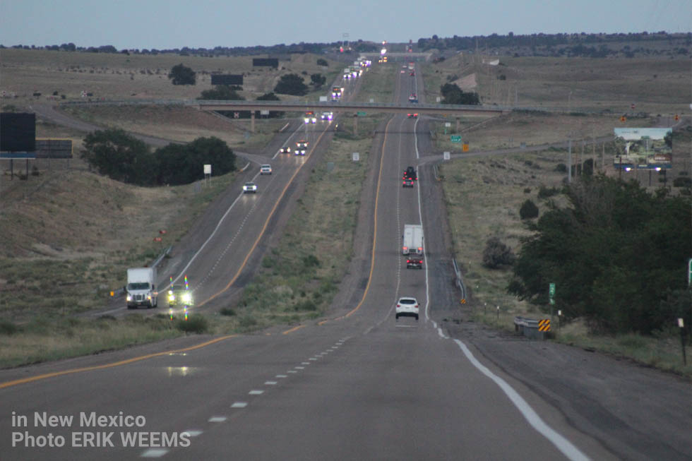 Route 40 through New Mexico near Santa Rosa
