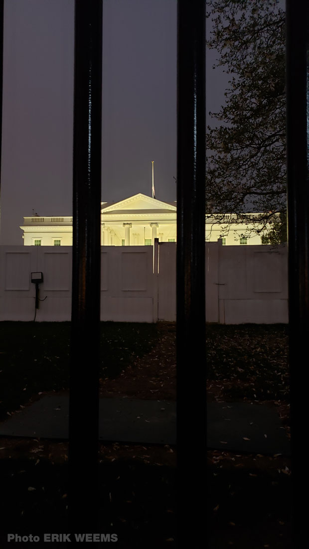 White House behind bars