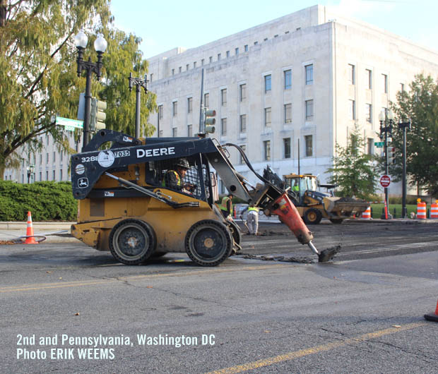DC Road repair at 2nd and Pennsylvania