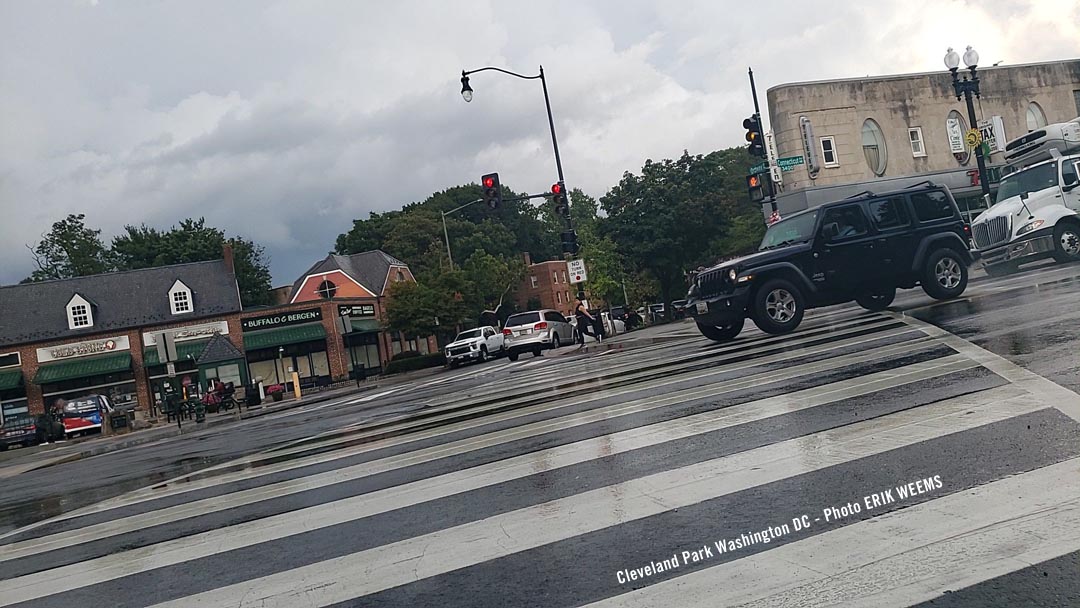 Cleveland Park after rainfall in Washington DC